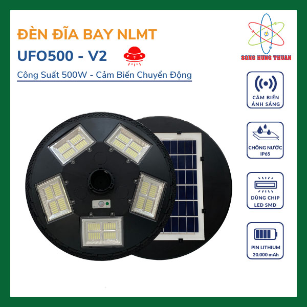 Đèn Đường Năng Lượng Mặt Trời JINDIAN 500W UFO500W
