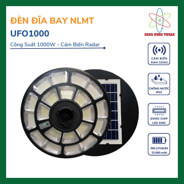 Đèn Đường Năng Lượng Mặt Trời JINDIAN 1000W UFO1000W